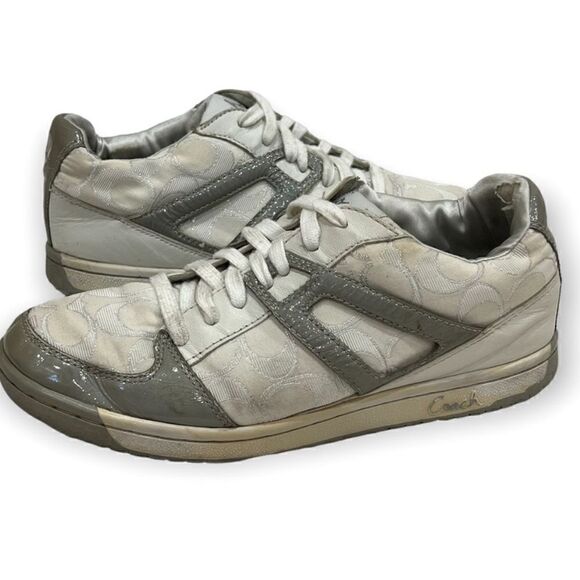 Coach Nova Signature C Silver Sneakers 9M - Picture 1 of 14